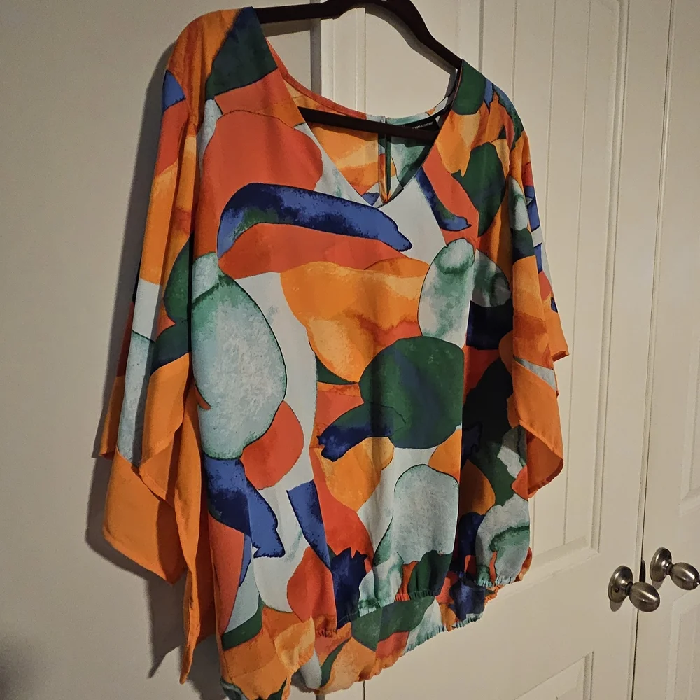 New York & Company Multicolor Abstract Apparel - Picture 3 of 12